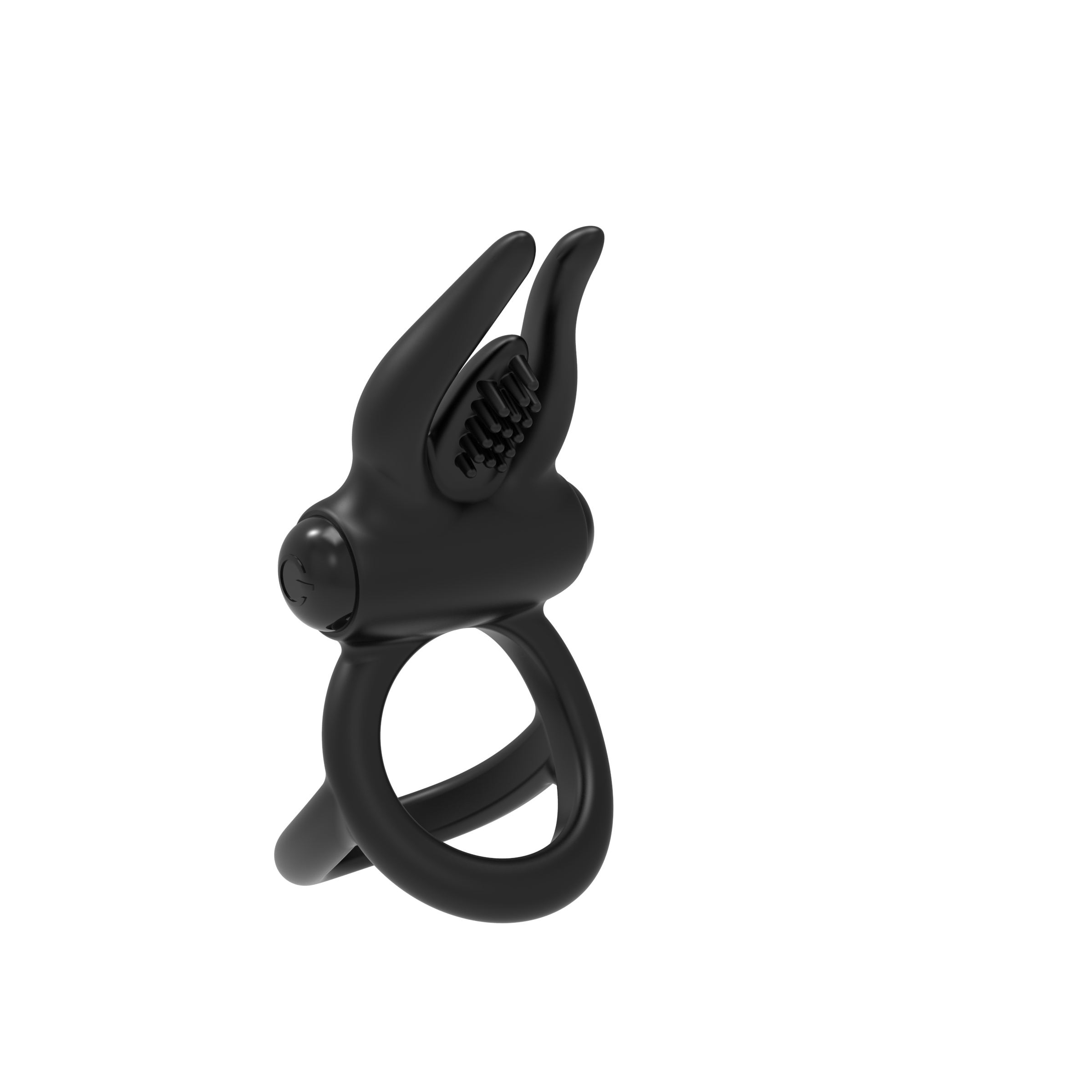 CDX-351 Dual tipped bunny ear clit stimulator Stretchy dual rings